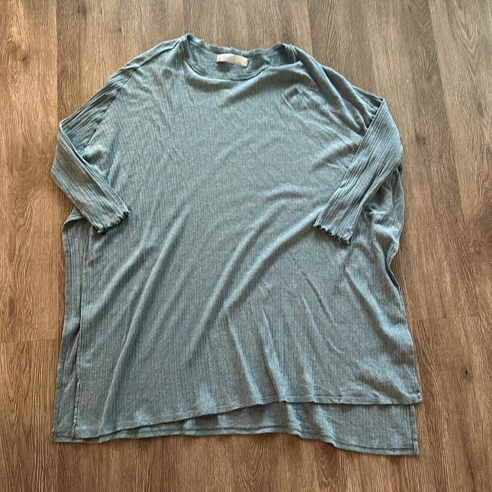 Free People Beach Oversized Tee Coverup Light Blue Green Small Crew‎ Neck